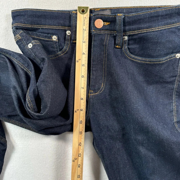 Du/Er Straight Leg L2X Slim Fit Jeans Mens Size 29X30 Dark Blue Mid Rise - Picture 10 of 13